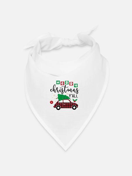 Frohe Weihnachten allen Weihnachten 2021 - Bandana Dreieckstuch - Weiß
