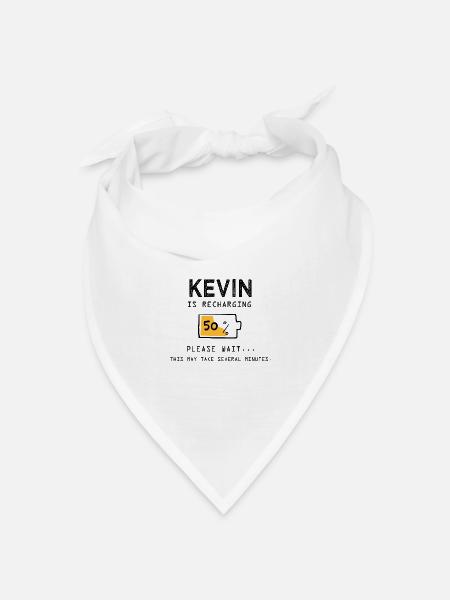 Kevin Lustiger Name Sarkastisch Lustige Geschenke - Bandana Dreieckstuch - Weiß
