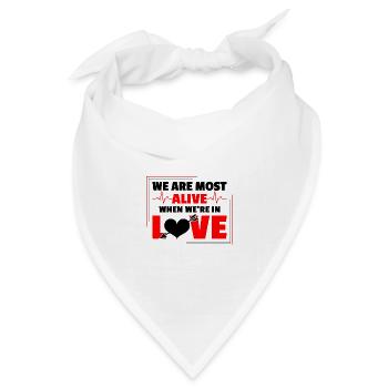 Valentins Tag Beziehung Liebes Spruch - Bandana Dreieckstuch - Weiß - Vorne