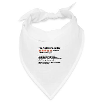 Abschiedsgeschenk für Abteilungsleiter Ruhestand - Bandana Dreieckstuch - Weiß - Vorne