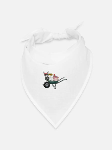 Nutztiere - Bandana Dreieckstuch - Weiß