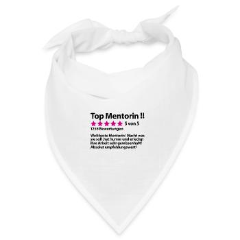 Mentorin Abschiedsgeschenk Dankeschön Grundschule - Bandana Dreieckstuch - Weiß - Vorne