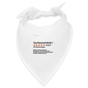 Danke an Dankeschön Hausverkäufer für Vermittlung - Bandana Dreieckstuch - Weiß - Vorne