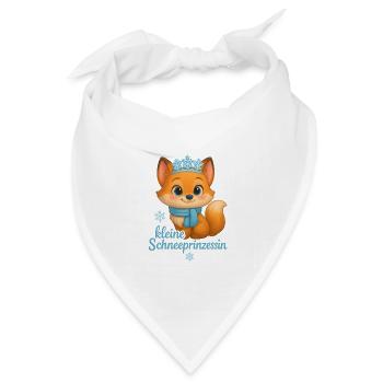 kleine Schneeprinzessin - Bandana Dreieckstuch - Weiß - Vorne