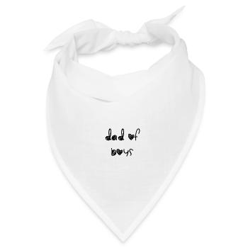 dad of boys - Bandana Dreieckstuch - Weiß - Vorne