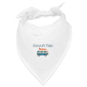 bus summer vibes - Bandana Dreieckstuch - Weiß - Vorne