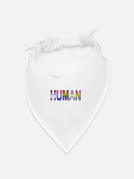 HUMAN - Bandana Dreieckstuch - Weiß