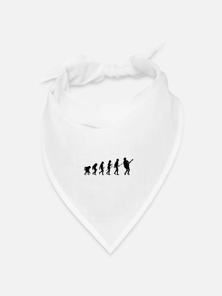 guitar gitarre evolution - Bandana Dreieckstuch - Weiß