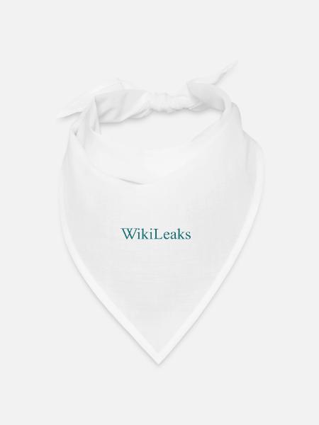 WikiLeaks Text Logo - Bandana Dreieckstuch - Weiß
