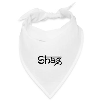 2024 Shag India Letters . collegiate swing dance - Bandana Dreieckstuch - Weiß - Vorne