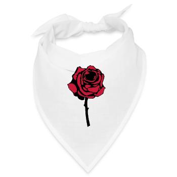 rose - Bandana Dreieckstuch - Weiß - Vorne