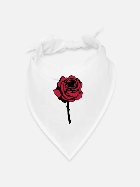 rose - Bandana Dreieckstuch - Weiß