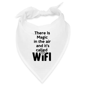 there_is_magic_air_wifi - Bandana Dreieckstuch - Weiß - Vorne