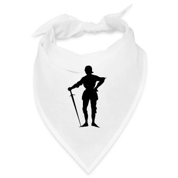 knight ritter sword schwert armor125 - Bandana Dreieckstuch - Weiß - Vorne