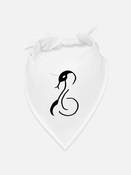 Cobra - Bandana Dreieckstuch - Weiß