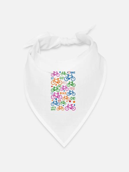 Fahrrad - Bandana Dreieckstuch - Weiß