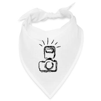 Fotokamera - Bandana Dreieckstuch - Weiß - Vorne
