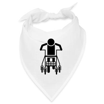 Rollator - Bandana Dreieckstuch - Weiß - Vorne