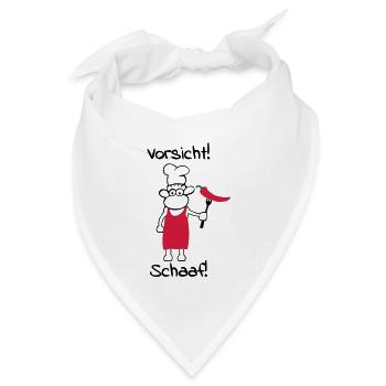 Vorsicht schaaf! - Bandana Dreieckstuch - Weiß - Vorne