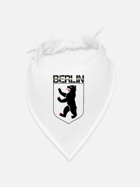 Berliner Bär Wappen - Bandana Dreieckstuch - Weiß