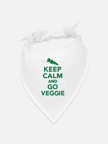 Vegetarier - Bandana Dreieckstuch - Weiß