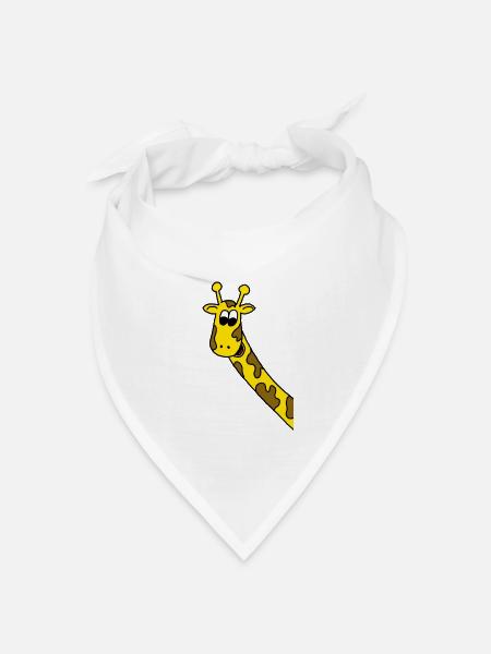 Giraffe - Bandana Dreieckstuch - Weiß