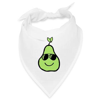 coole birne - Bandana Dreieckstuch - Weiß - Vorne