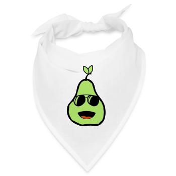 coole birne 02 - Bandana Dreieckstuch - Weiß - Vorne