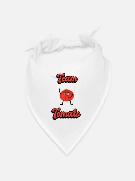 Team Tomaten - Bandana Dreieckstuch - Weiß