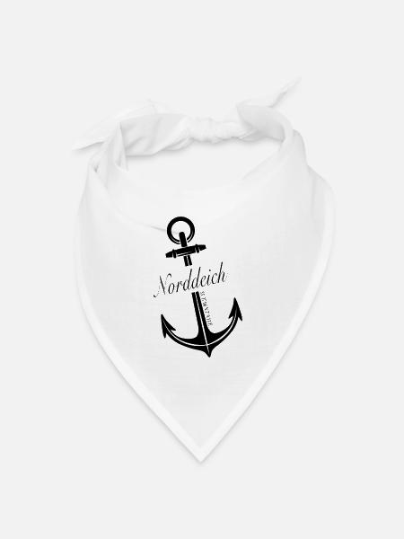 Norddeich - Bandana Dreieckstuch - Weiß