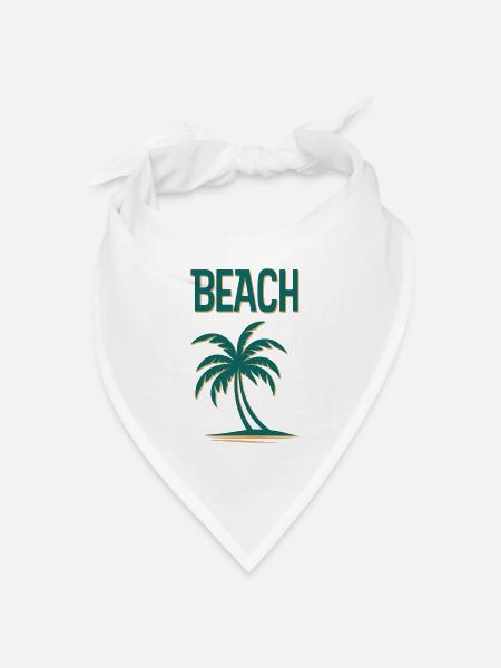 Strand - Bandana Dreieckstuch - Weiß