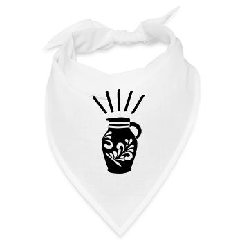 Bembel Heiliger Gral - Das Frankfurter Original - Bandana Dreieckstuch - Weiß - Vorne
