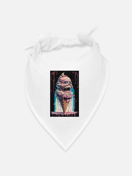 Eis Eis Scream - Bandana Dreieckstuch - Weiß