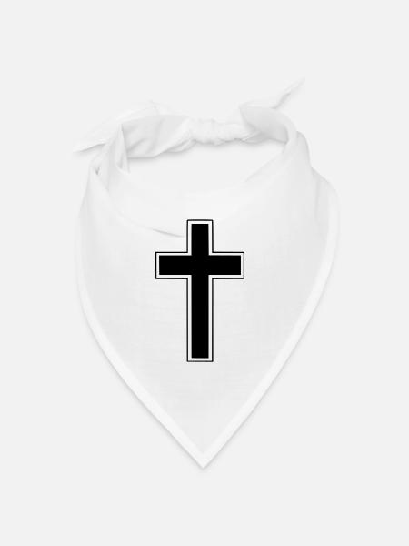 Christliches Kreuz (Christliches Kreuz) - Bandana Dreieckstuch - Weiß