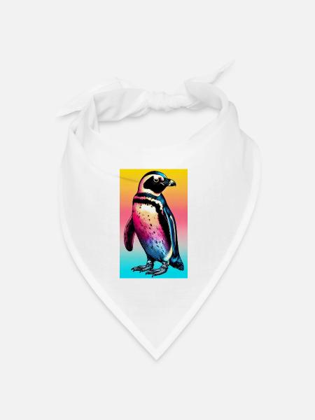 Pinguin - Bandana Dreieckstuch - Weiß