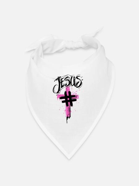 Hashtag Jesus - Bandana Dreieckstuch - Weiß