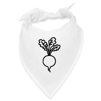 Rübe - Bandana Dreieckstuch - Weiß - Vorne