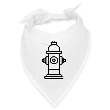 Hydrant - Bandana Dreieckstuch - Weiß - Vorne