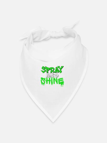 Spray and Shine Graffiti-Krone - Bandana Dreieckstuch - Weiß