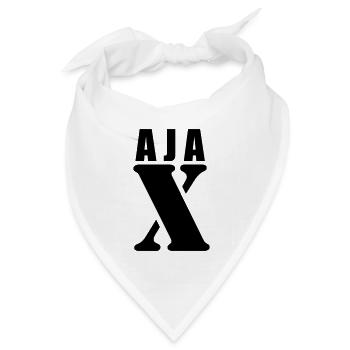 Ajax – First Name Design | Minimal Typography - Bandana Dreieckstuch - Weiß - Vorne