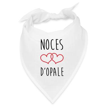 Opal-Hochzeit 21 Jahre Liebe - Bandana Dreieckstuch - Weiß - Vorne