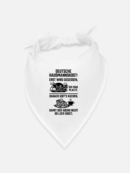Hausmannskost typisch deutsch - Bandana Dreieckstuch - Weiß