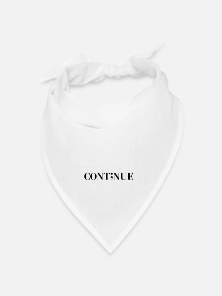 Continue schwarz - Bandana Dreieckstuch - Weiß