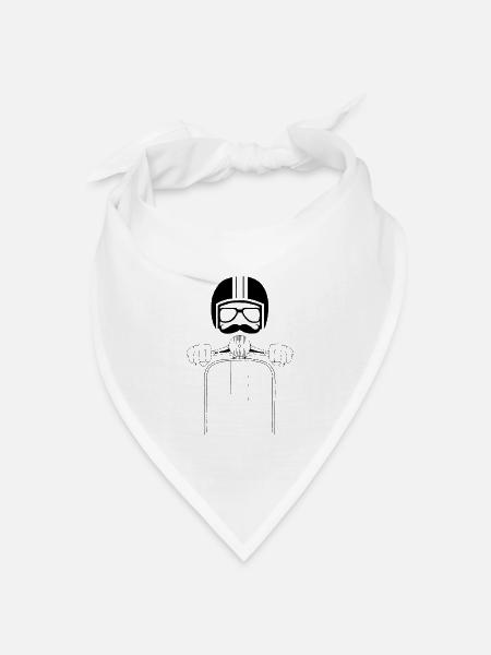 Roller-Man - Bandana Dreieckstuch - Weiß