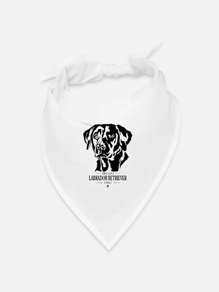 Labrador Retriever Dad Hunde Hund Labbi Wilsigns - Bandana Dreieckstuch - Weiß