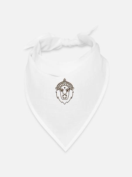 Narasimha Avatar - Bandana Dreieckstuch - Weiß