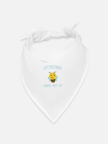 Sumsimitpo oder Sumsi mit Po Optimismus Geschenk - Bandana Dreieckstuch - Weiß