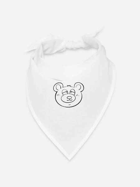 Sleepy Bear - Bandana Dreieckstuch - Weiß
