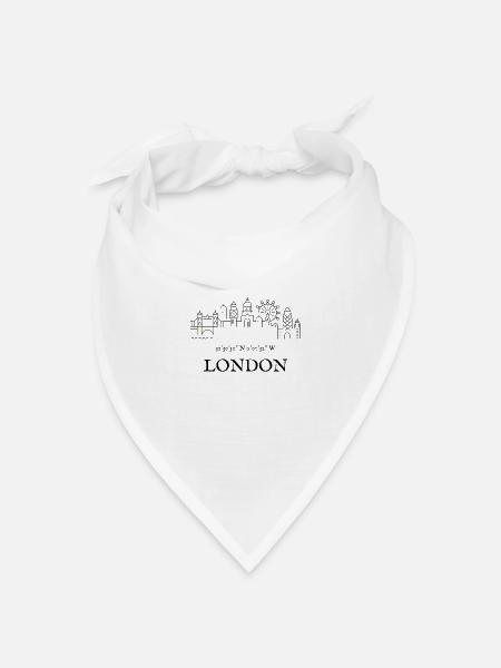 LONDON - Bandana Dreieckstuch - Weiß