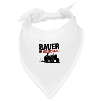 Landwirte im Widerstand - Bauern Protest bei Demo - Bandana Dreieckstuch - Weiß - Vorne